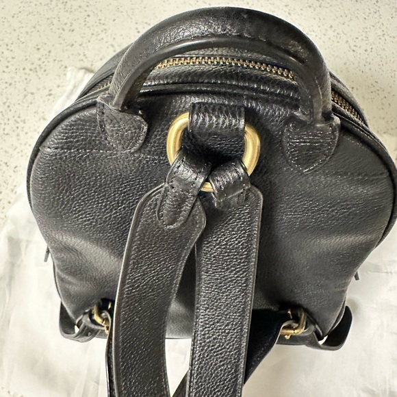 Coach Black Leather Backpack Purse - Picture 13 of 16